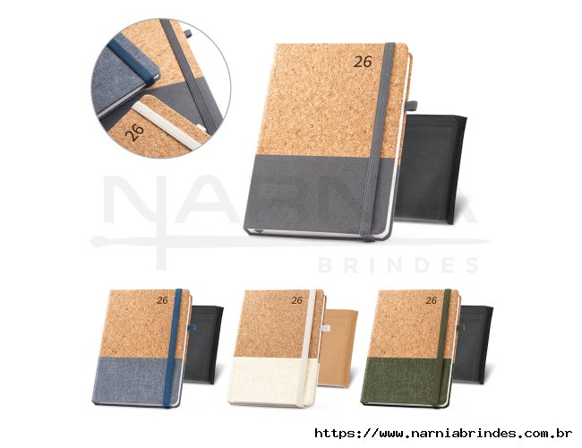 QUENTAL A5. Agenda em corti�a e linho