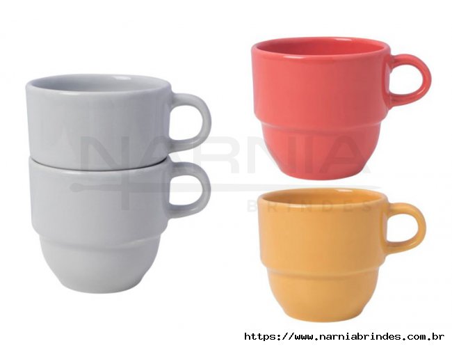 Caneca empilhavel | Xcara encaixe cermica