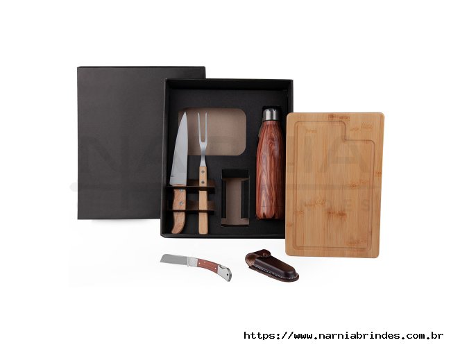 Kit Churrasco Com Garrafa E Canivete - 6 P�s