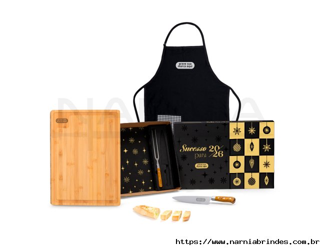 Conj. Para Churrasco Premium Em Bambu / Madeira / Inox - 4 Ps